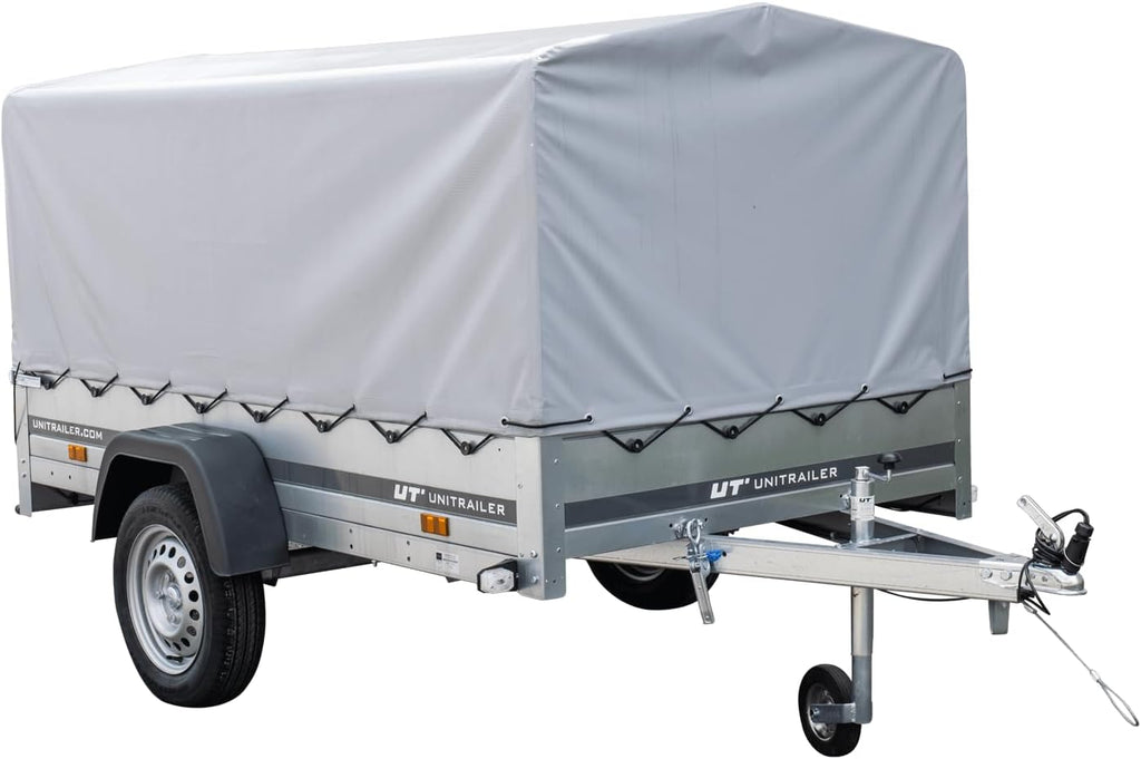 UNITRAILER Trailer Car 230 x 125 cm Garden Trailer 230 Tilting Unitrailer 750 kg with Jockey Wheel