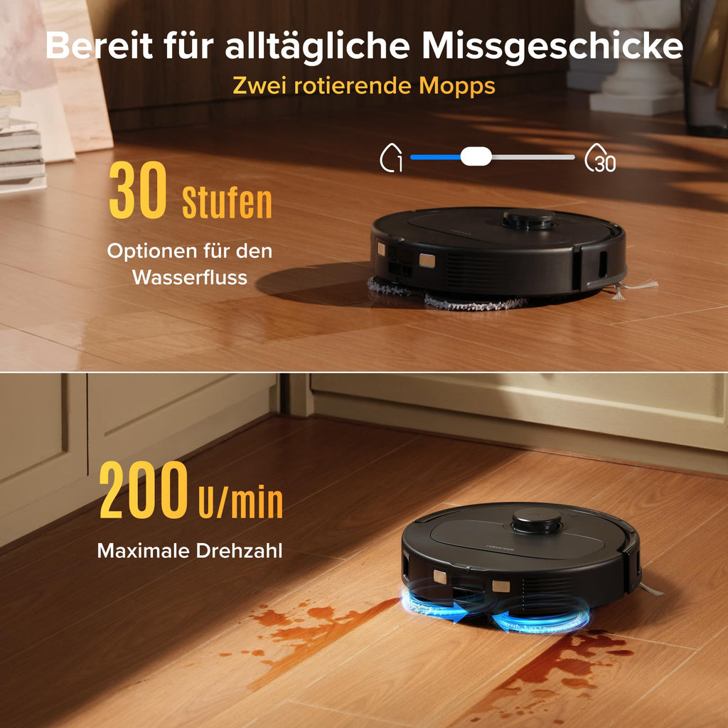 roborock Qrevo S5V Saugroboter mit Wischfunktion&Hebarem Wischmopp